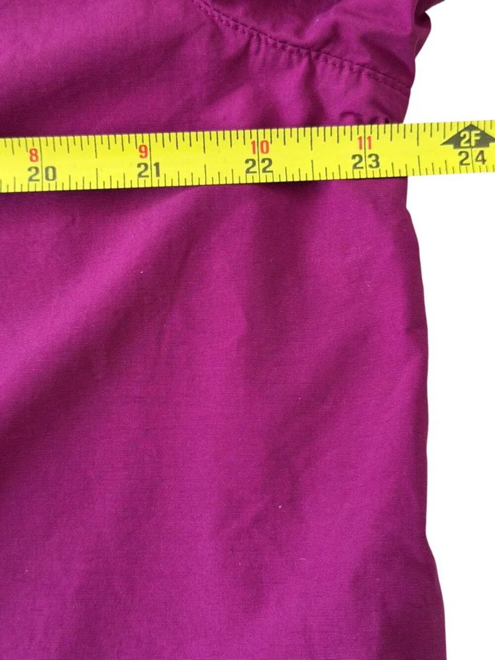 Eileen Fisher Organic Cotton Nylon Parka Anorak Rain Hooded Jacket Fuchsia M